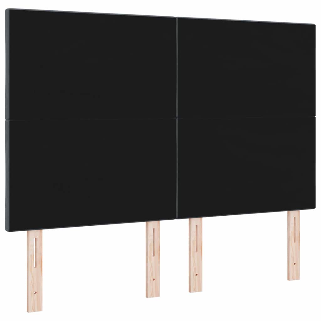 LED Headboard with LED Strip Lights Dark grey 144 cm Velvet